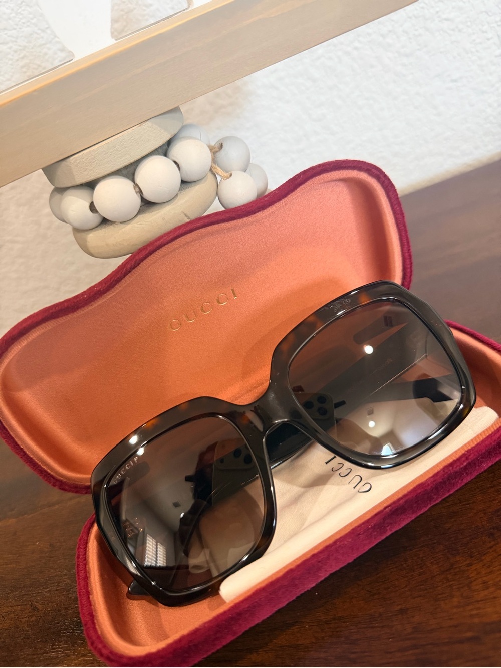 Gucci Women’s Oversized Brown Gradient Square Sunglasses